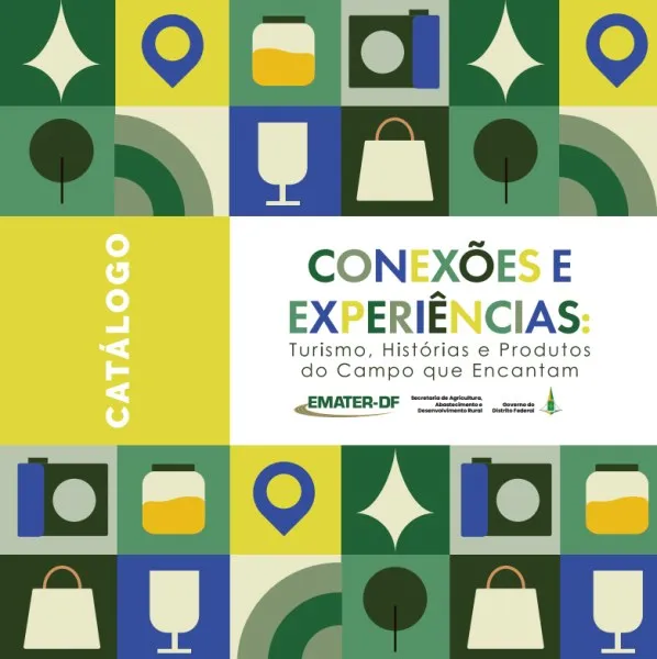 Capa do catálogo Conexões e Experiências: Turismo, Histórias e Produtos do Campo que Encantam, da Emater-DF
